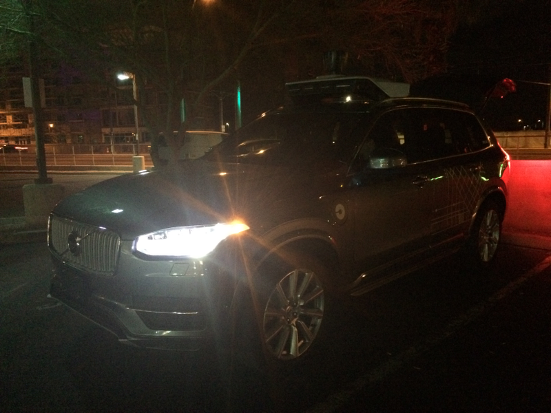 Self-driving Uber XC90—these are pretty common in urban AZ, this one seen in Tempe.